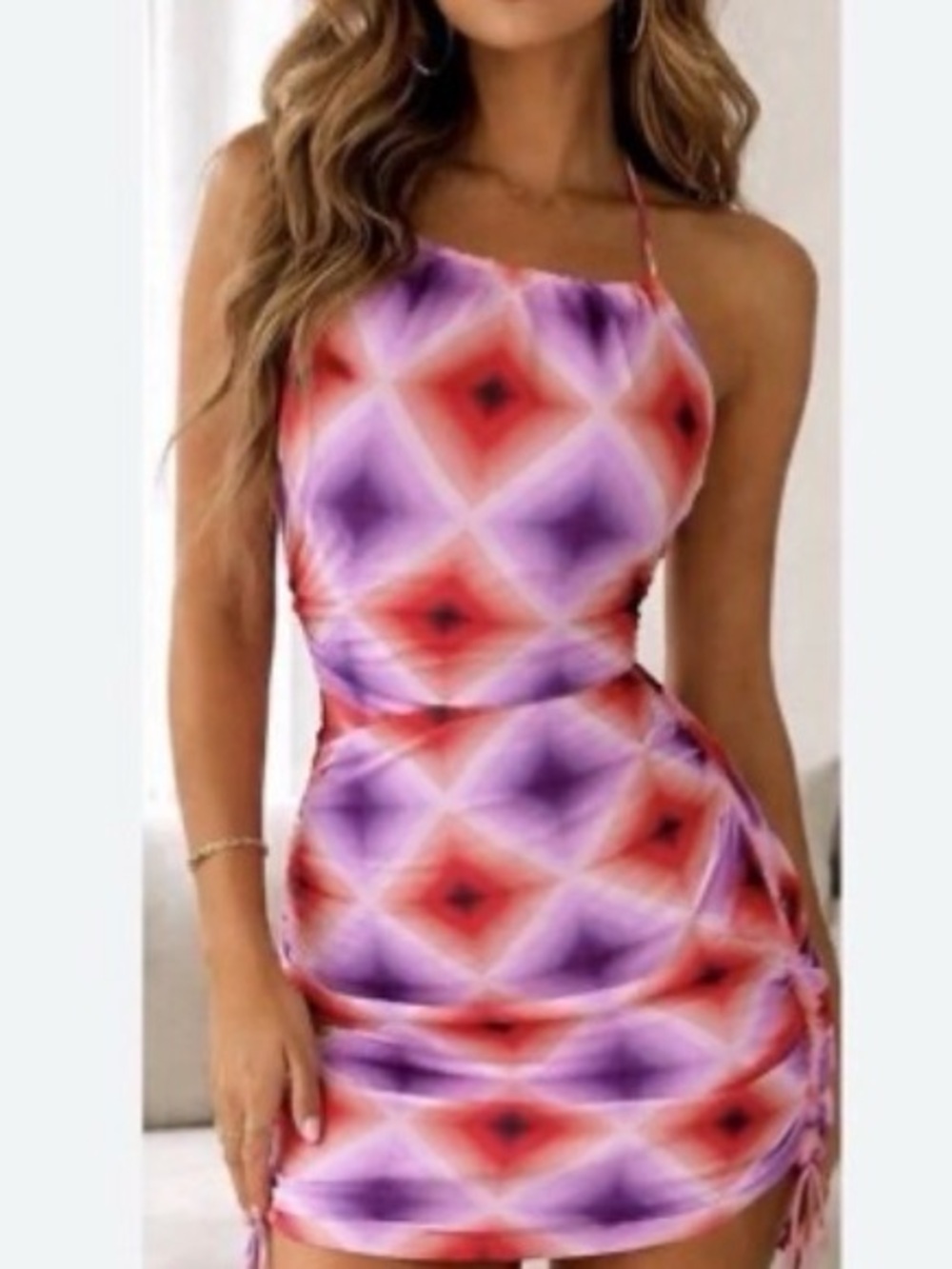 NWT Olivaceous Lavender & Coral Ombre Maxi Dress